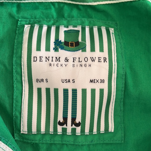 Denim & Flower Green Full Zip Lightweight Hoodie Jacket - Picture 6 of 10